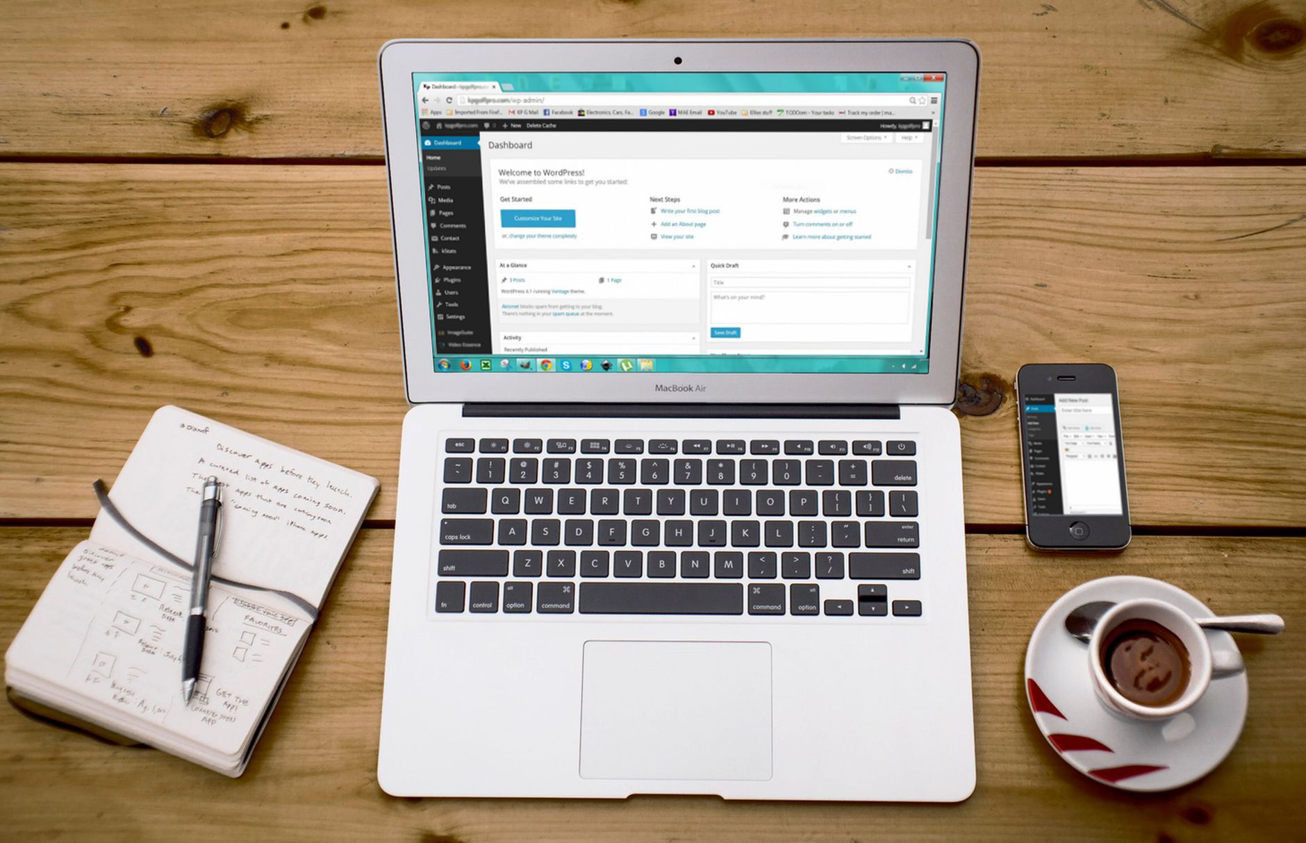 WordPress services workspace